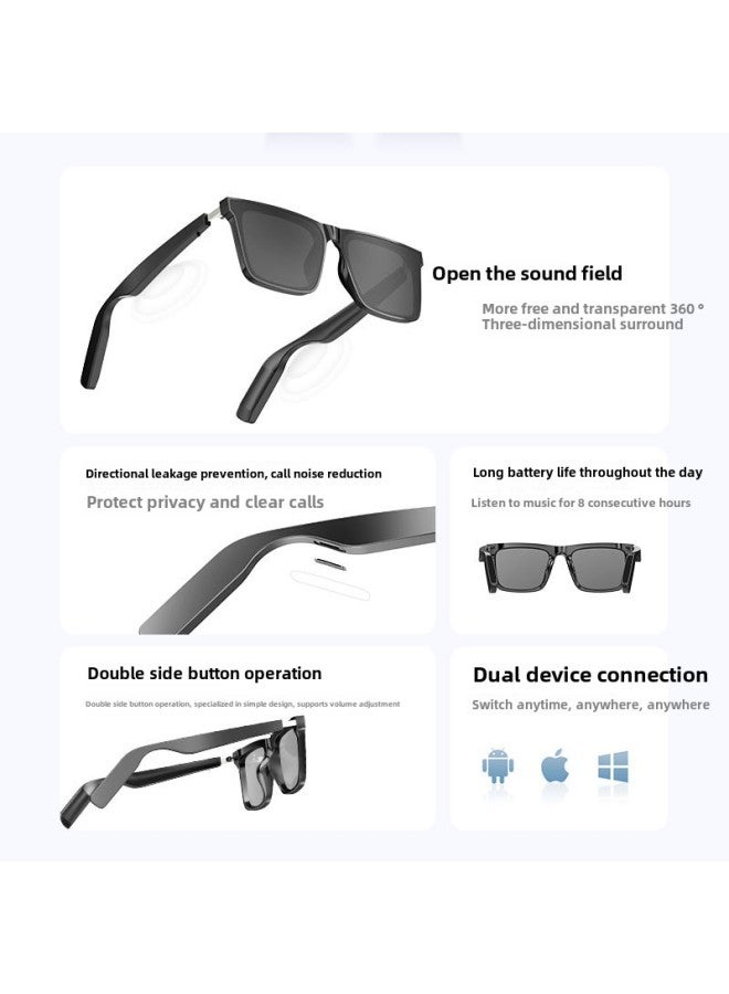 Manufacturers 2024 Private Model Bluetooth Sunglasses Listen To Songs And Call Driving Fishing Outdoor Essential Artifact-Color:Black - Image 3