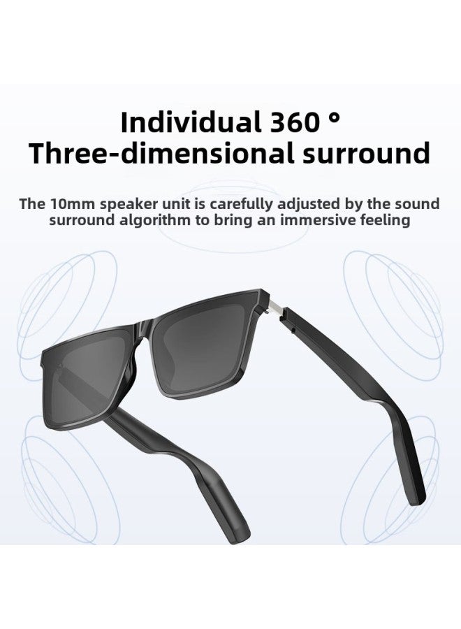 Manufacturers 2024 Private Model Bluetooth Sunglasses Listen To Songs And Call Driving Fishing Outdoor Essential Artifact-Color:Black - Image 1