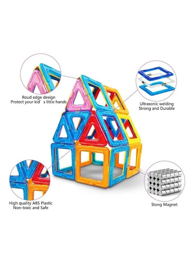 Educational Toy Set of 46 Magnetic Building Blocks with Rounded Edges, Ultrasonic Welding - Image 2