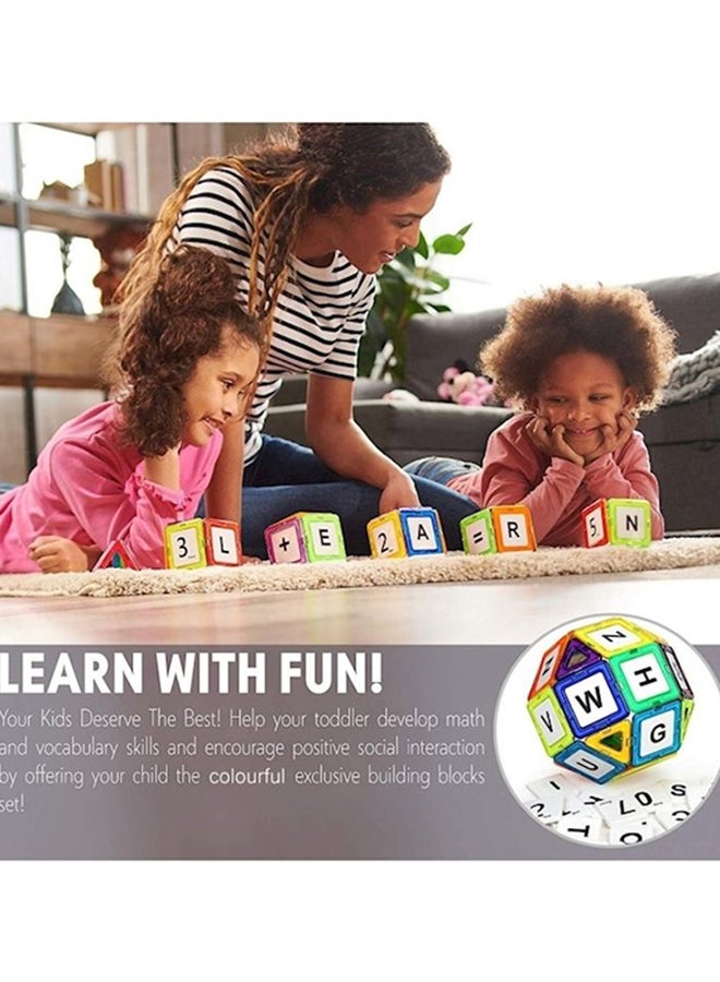 Educational Toy Set of 46 Magnetic Building Blocks with Rounded Edges, Ultrasonic Welding - Image 5