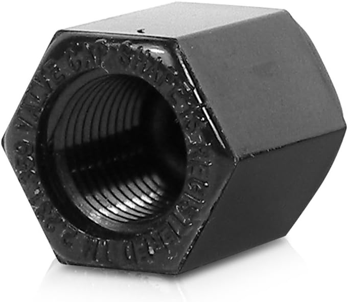 Dodge Black SRT Logo Tire Stem Valve Caps - Set of 4 - Image 2