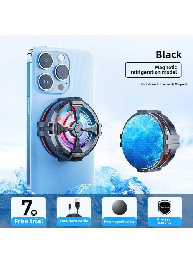 2024 AL12 Back Clip Magnetic Mobile Phone Radiator Semiconductor Refrigeration Cooling Artifact Electric Competition Chicken Game-Color:AL12 [without Clip]]  - Image 1