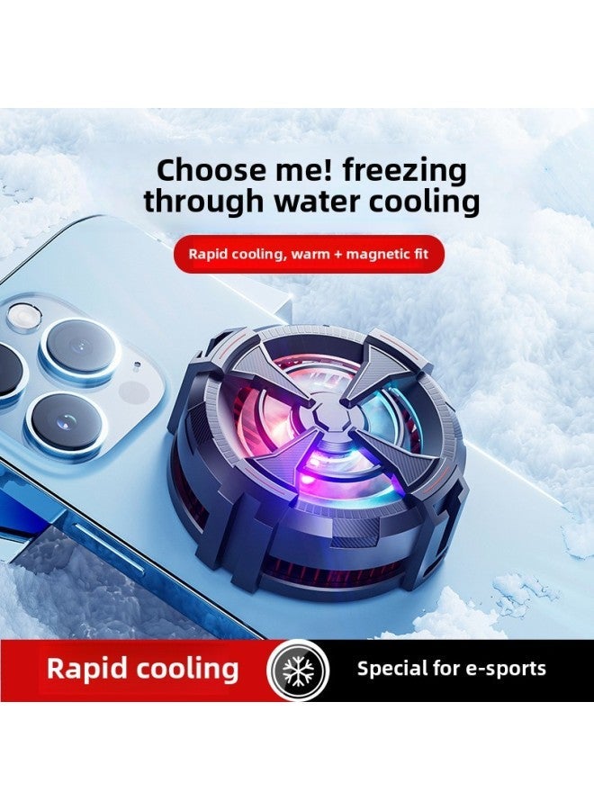 2024 AL12 Back Clip Magnetic Mobile Phone Radiator Semiconductor Refrigeration Cooling Artifact Electric Competition Chicken Game-Color:AL12 [without Clip]]  - Image 3