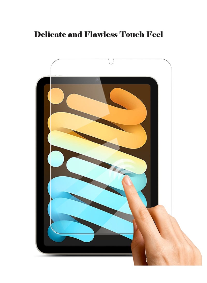 OMAKER HD Tempered Glass Screen Protector For Apple iPad Mini 7 A17 Pro 2024 / Mini 6 2021 8.3 Inch Anti Reflection Anti Bubbles 9H Hardness 0.33 mm Rounded Edges Easy Installation  - Image 4