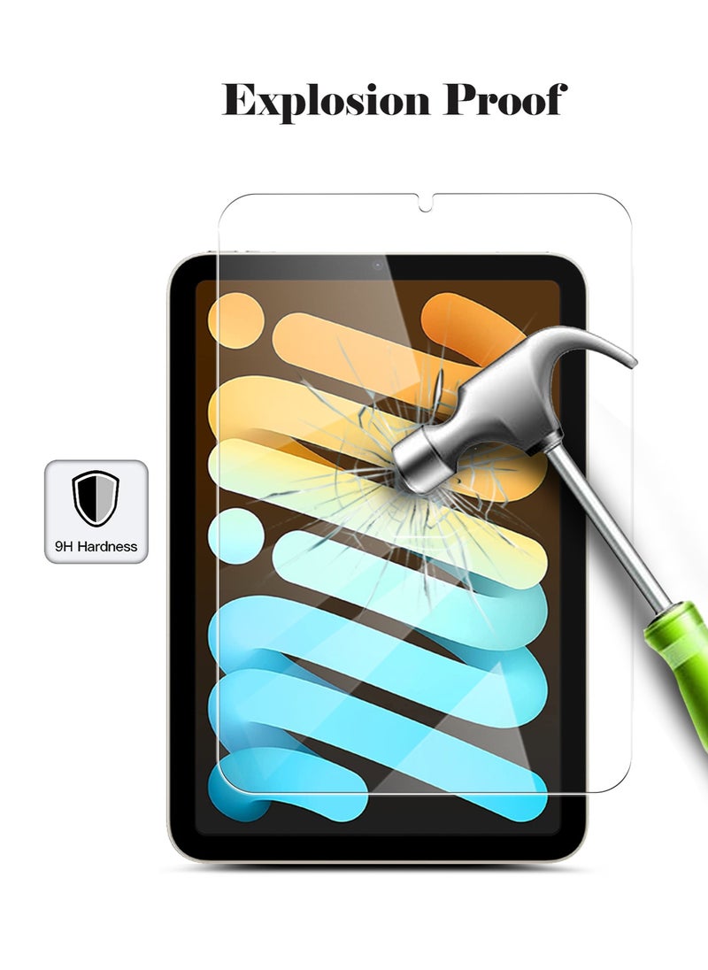 OMAKER HD Tempered Glass Screen Protector For Apple iPad Mini 7 A17 Pro 2024 / Mini 6 2021 8.3 Inch Anti Reflection Anti Bubbles 9H Hardness 0.33 mm Rounded Edges Easy Installation  - Image 5