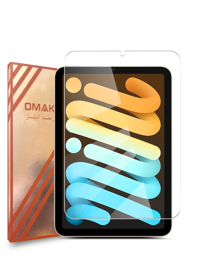 OMAKER HD Tempered Glass Screen Protector For Apple iPad Mini 7 A17 Pro 2024 / Mini 6 2021 8.3 Inch Anti Reflection Anti Bubbles 9H Hardness 0.33 mm Rounded Edges Easy Installation  - Image 1