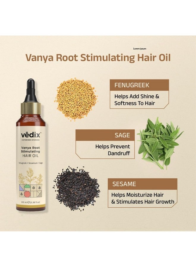 Vedix Ayurvedic Hair Growth Kit | 5 Product Kit | For Dry Hair, Dry Scalp, Curly Hair | Vedix Hair Oil, Shampoo, Serum, Mask, Conditioner Set - Image 2