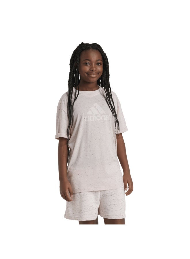 Adidas G Fi Bl T Pink Training T-Shirts 7-8Y  - Image 3