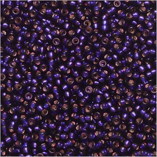 Miyuki Round Seed Bead Size 15/0 8.2g SL Dark Purple - Image 1