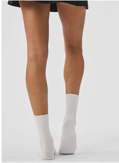 Aloyoga three-piece set of mid-calf socks, solid-colored socks, neutral mid-calf socks