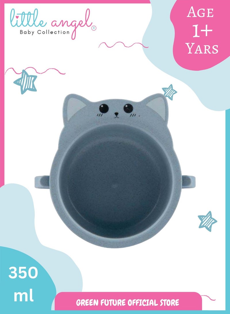 Little Angel Kids Bowls Feeding Bowl With Handle - Blue - Image 1