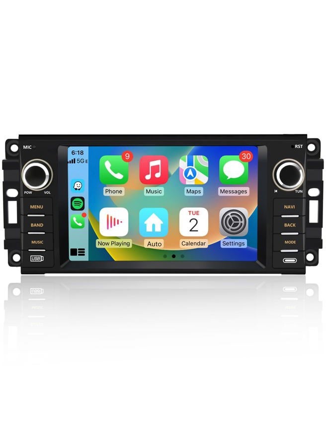 AWESAFE Android Car Stereo for Jeep Wrangler JK 2007-2018 Dodge RAM 1500 2500 3500 2009-2012 Radio Replacement Support Carplay Android Auto Radio Built in Bluetooth WiFi - 2G Ram 32G ROM - Image 1