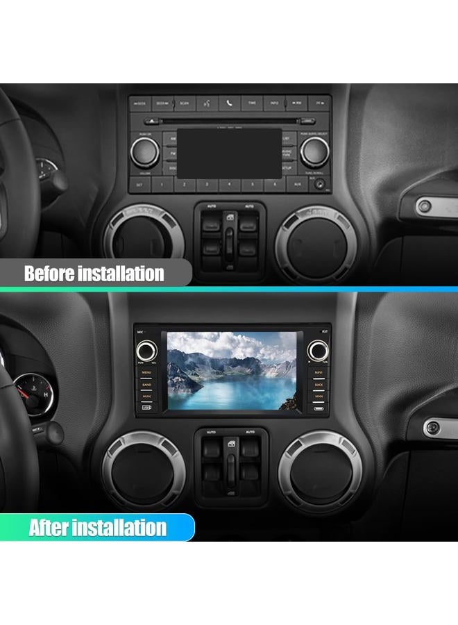 AWESAFE Android Car Stereo for Jeep Wrangler JK 2007-2018 Dodge RAM 1500 2500 3500 2009-2012 Radio Replacement Support Carplay Android Auto Radio Built in Bluetooth WiFi - 2G Ram 32G ROM - Image 2