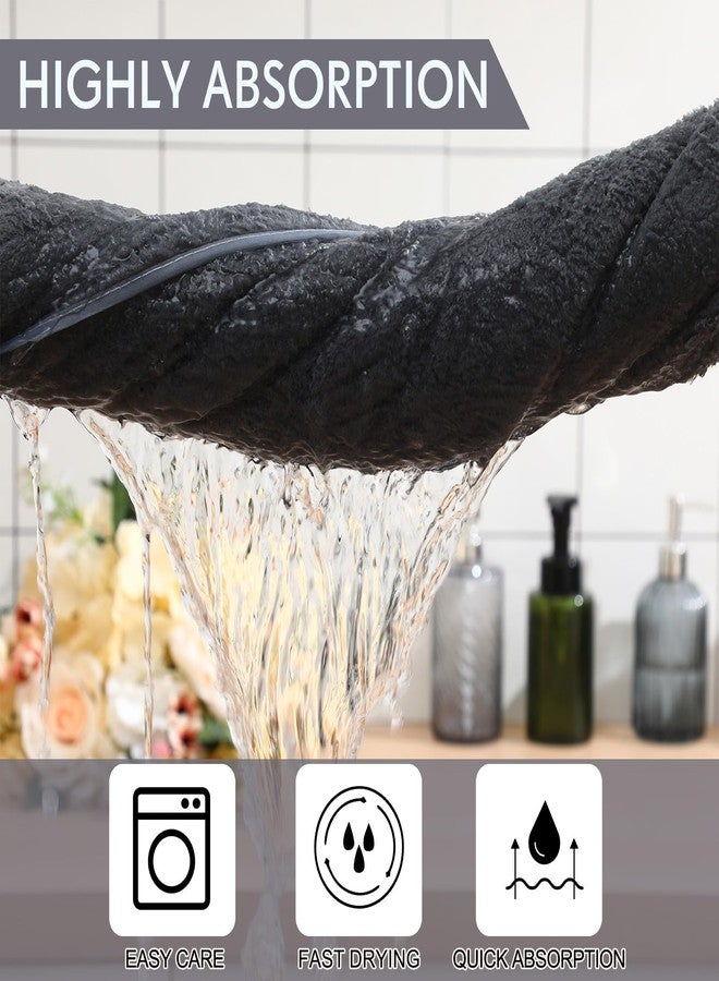SmoothNovelty 2 Pack 40 x 80 Inch Jumbo Extra Large Bath Sheet Towels Set, Oversized Quick Dry Coral Fleece Bath Sheets, Absorbent and Soft, Lightweight Towels for Home, Gym, Travel, Beach (Gray) - Image 4