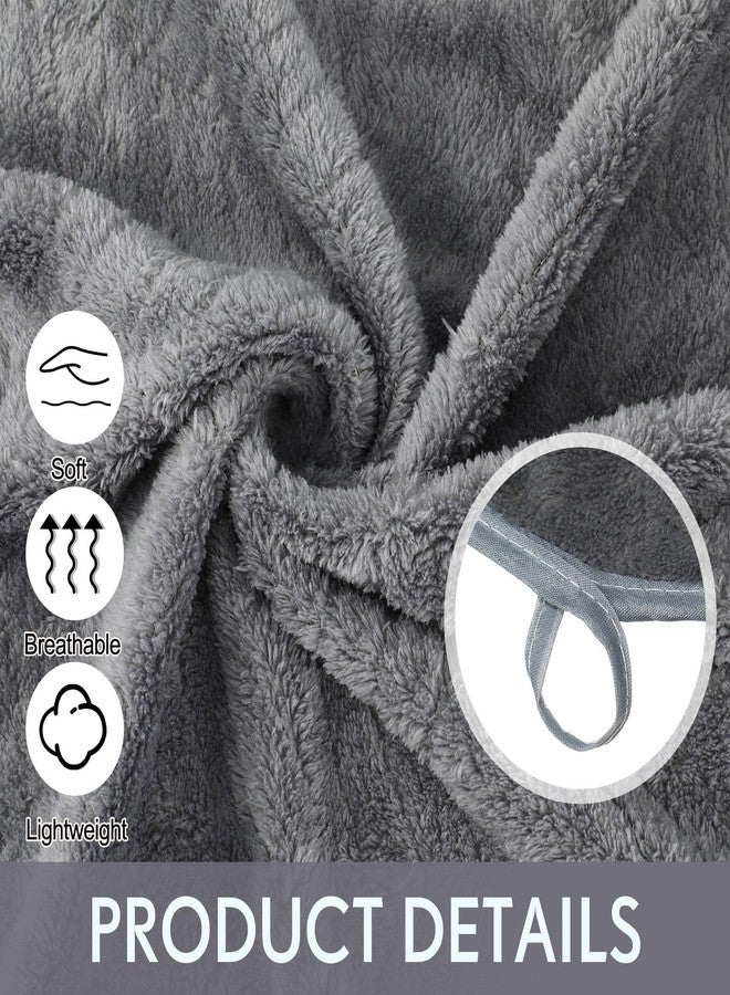 SmoothNovelty 2 Pack 40 x 80 Inch Jumbo Extra Large Bath Sheet Towels Set, Oversized Quick Dry Coral Fleece Bath Sheets, Absorbent and Soft, Lightweight Towels for Home, Gym, Travel, Beach (Gray) - Image 3