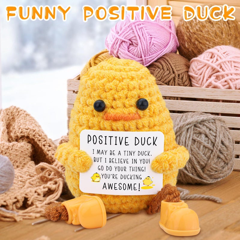 Bukela Birthday Gifts for Women Men Long Legged Cute Support Duck, Friend Colleague Teacher Graduation Gifts, Handmade Emotional Cheer Support Positive Funny Gift - Image 5