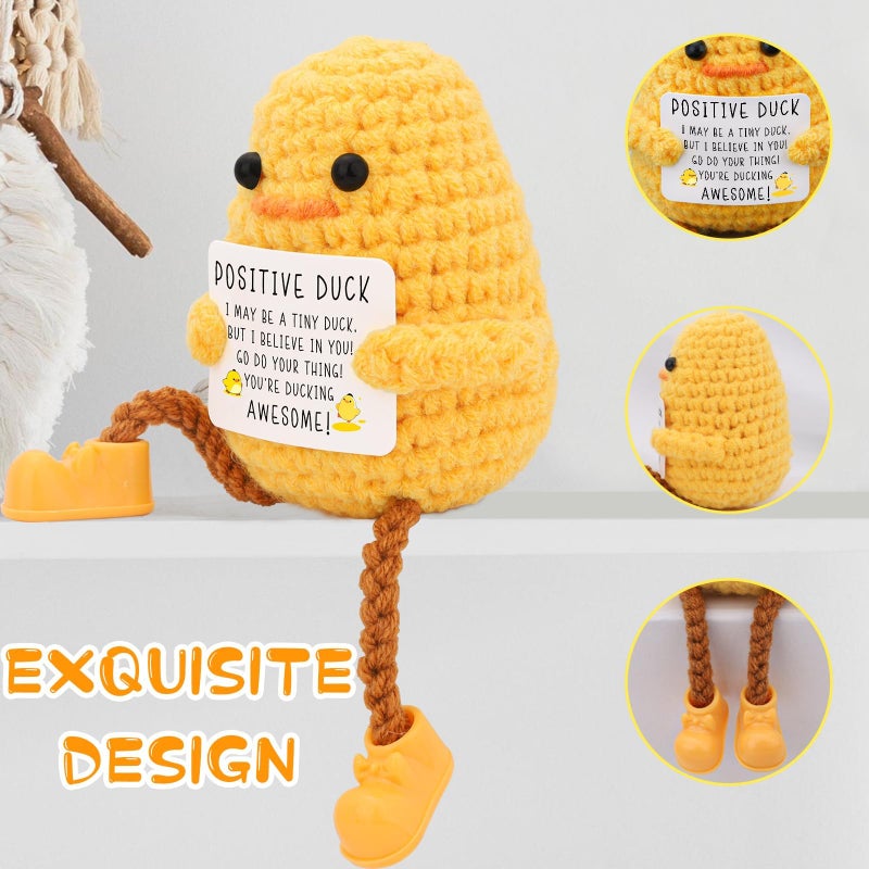Bukela Birthday Gifts for Women Men Long Legged Cute Support Duck, Friend Colleague Teacher Graduation Gifts, Handmade Emotional Cheer Support Positive Funny Gift - Image 2