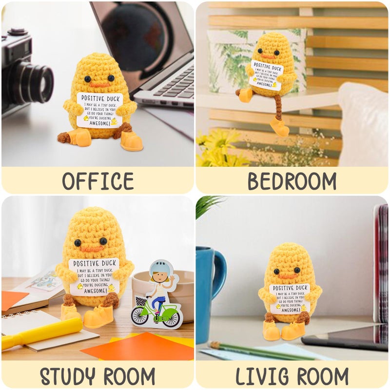 Bukela Birthday Gifts for Women Men Long Legged Cute Support Duck, Friend Colleague Teacher Graduation Gifts, Handmade Emotional Cheer Support Positive Funny Gift - Image 3