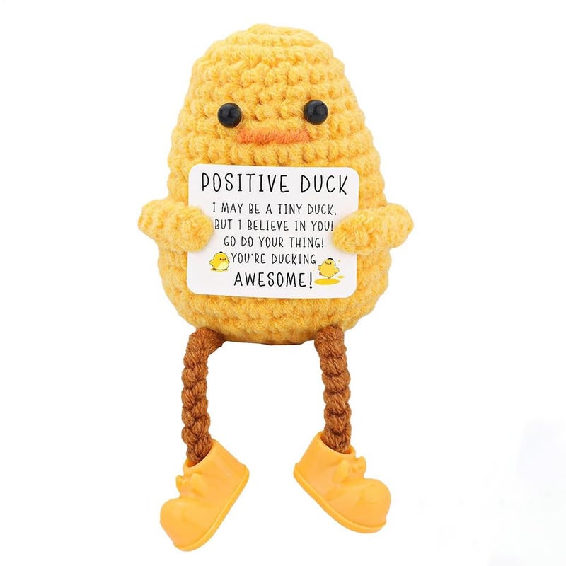 Bukela Birthday Gifts for Women Men Long Legged Cute Support Duck, Friend Colleague Teacher Graduation Gifts, Handmade Emotional Cheer Support Positive Funny Gift - Image 1