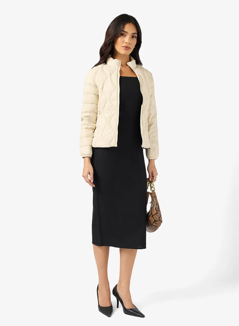 ELLA Casual Mid Length Qulited Jacket