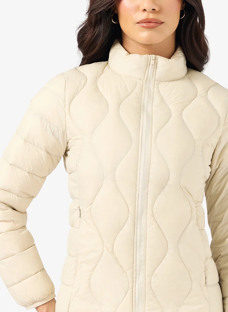 ELLA Casual Mid Length Qulited Jacket
