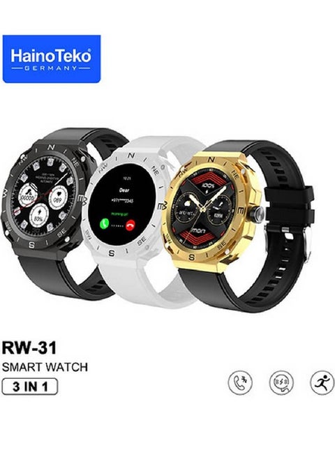 Germany RW-31 Sports Edition Smart Watch With 3 Dial Case and 2 Set Strap For Android and iOs