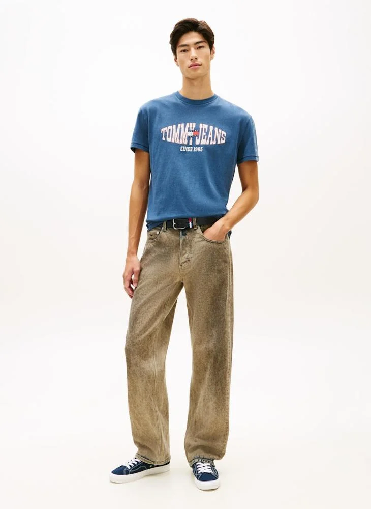 TOMMY JEANS  Wavy Flag Jersey T-Shirt for Men | Best Price UAE
