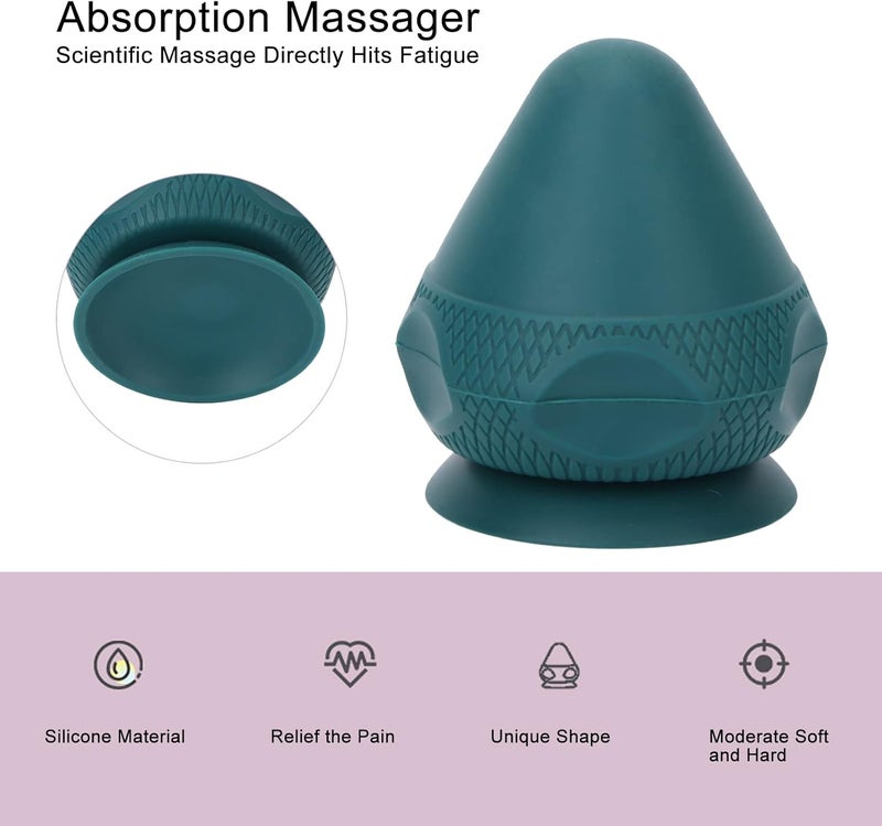 klarako Cone Trigger Point Ball, Silicone Absorption Acupressure Massage Ball with Fine Workmanship,Ergonomically Manual Triangle Massage Ball for Massage Acupoints to Relieve Body Pain and Fatigue(#2) - Image 2