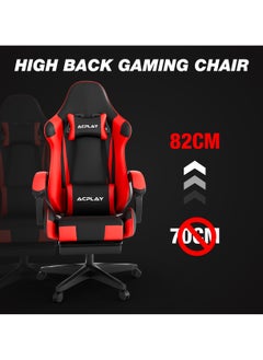 ACPLAY Gaming Chair With Ergonomic Design, High Back, Reclining Function, Neck And Lumbar Support, Retractable Footrest, Silent Casters - Ideal For Racing, Office, And Computer Use 64X53X128 Cm  - Image 4
