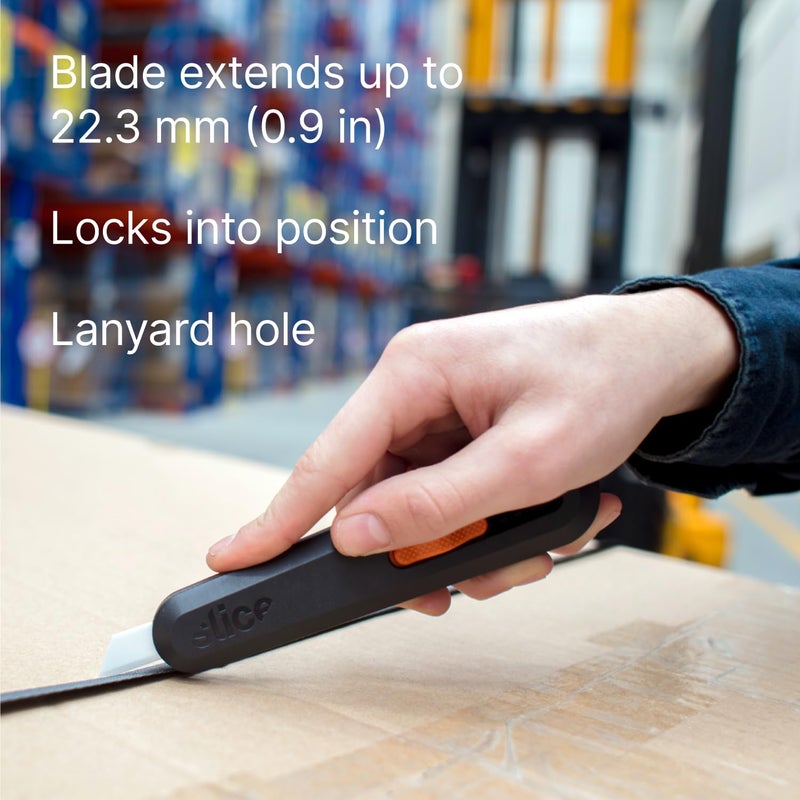 Slice 10550 5 Position Manual Locking Blade Safe Ceramic Blade Utility Knife (1 Pack), Orange - Image 5