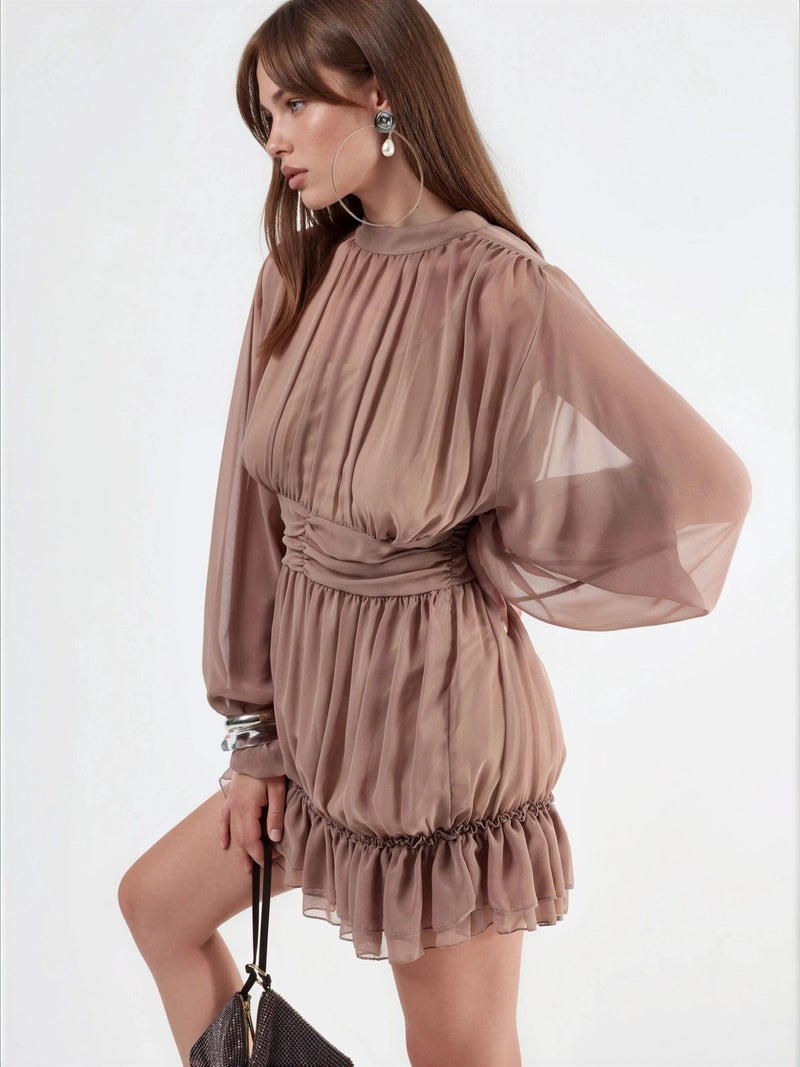 Jennyfer Frilly Turtleneck Mini Dress - Image 5