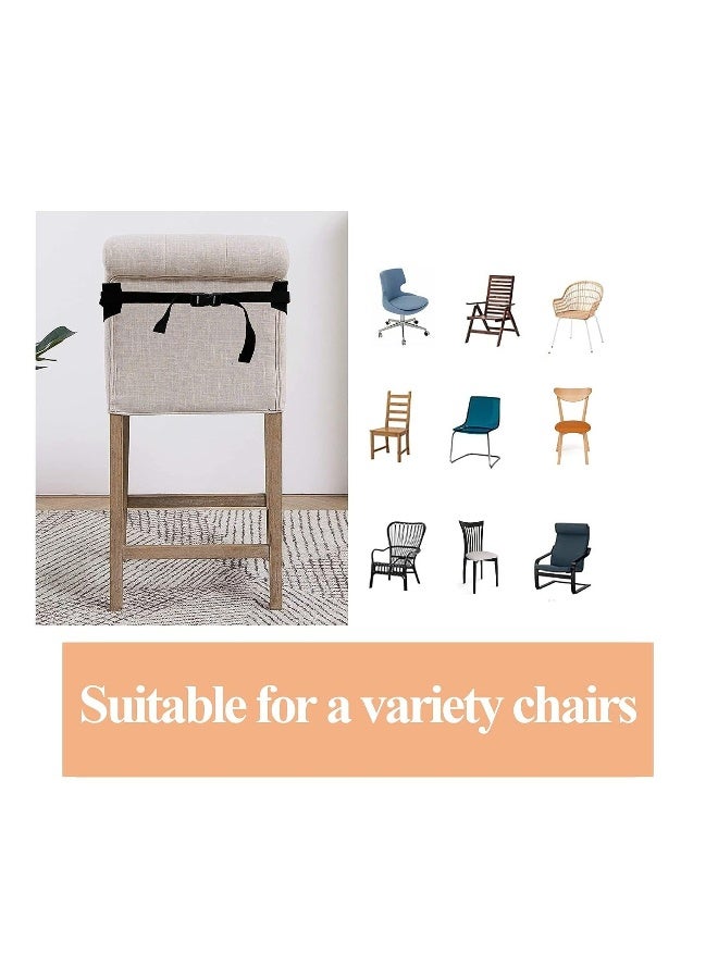 Baby Harness Seat for High Chair, Portable Straps Baby Feeding Safety Seat, Foldable Baby Booster Harness Belt for Restaurants, Travel, Home, Shopping (Black)  - Image 1