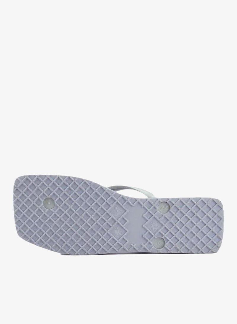 Voices Slim Amalfi Women'S Flip Flops With Square Shape Printed Sole - White - Image 5