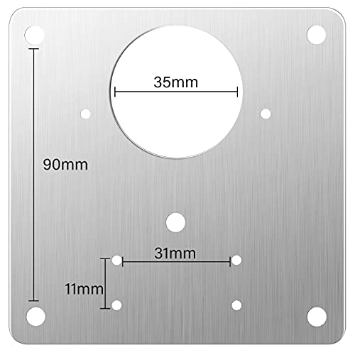 Saisn Cabinet Door Hinge Repair Plate, Saisn 4 Pack Stainless Steel Hinge Repair Reinforce Bracket Kit Kitchen Cupboard Hinge Door Fixing Plate with Mounting Screws - Image 5
