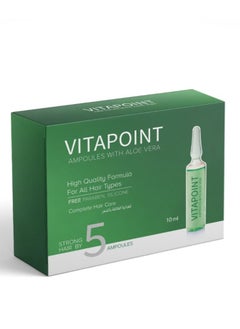 Melano Pharma Vitapoint Hair Ampoules with Aloe Vera 5 Ampoules  x 10 ml 