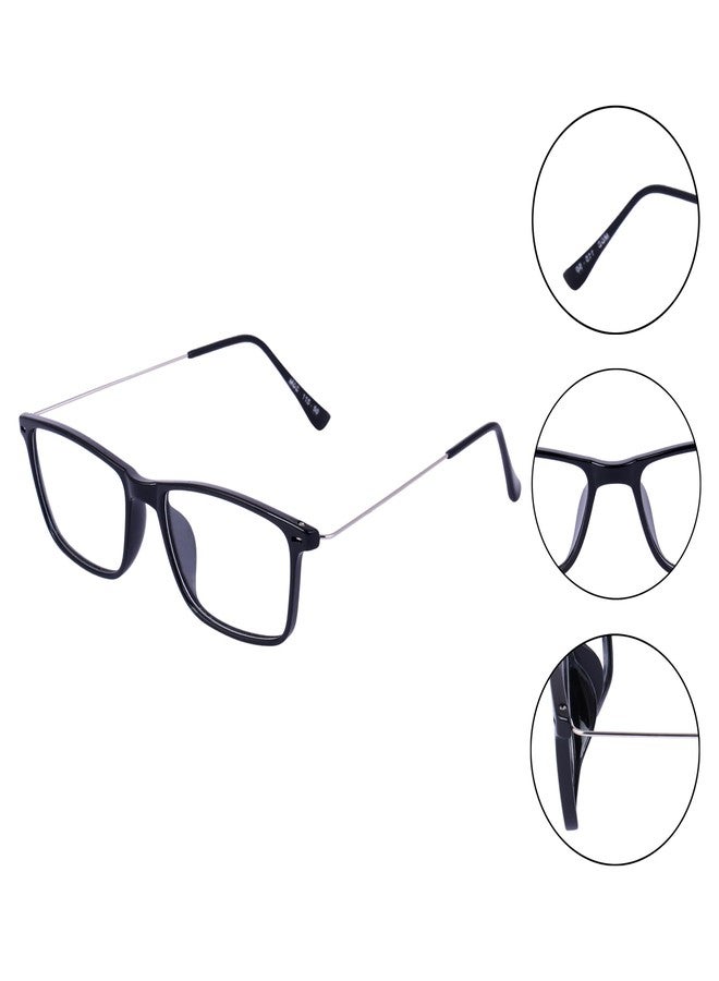 فريدي نظارات فريدي المستطيلة المضادة للوهج، تحجب الضوء الأزرق، بدون قوة، مضادة للوهج | حماية من الأشعة فوق البنفسجية | للرجال والنساء | إطار لحماية العين للكمبيوتر/التابلت/اللابتوب/الهاتف المحمول/التلفزيون (أسود بالكامل) - Image 5