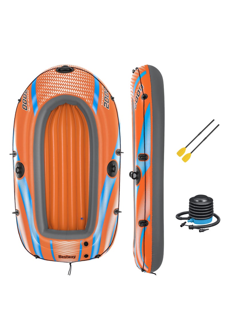 Bestway Candor Inflatable Swimming Boat with Oars and Comfortable Seats - Practical and Safe Design for Lakes and Rivers 26-61141  - Image 1
