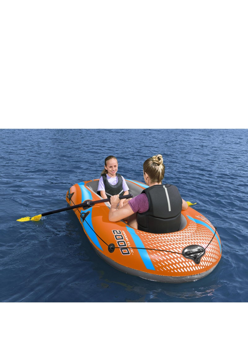Bestway Candor Inflatable Swimming Boat with Oars and Comfortable Seats - Practical and Safe Design for Lakes and Rivers 26-61141  - Image 4