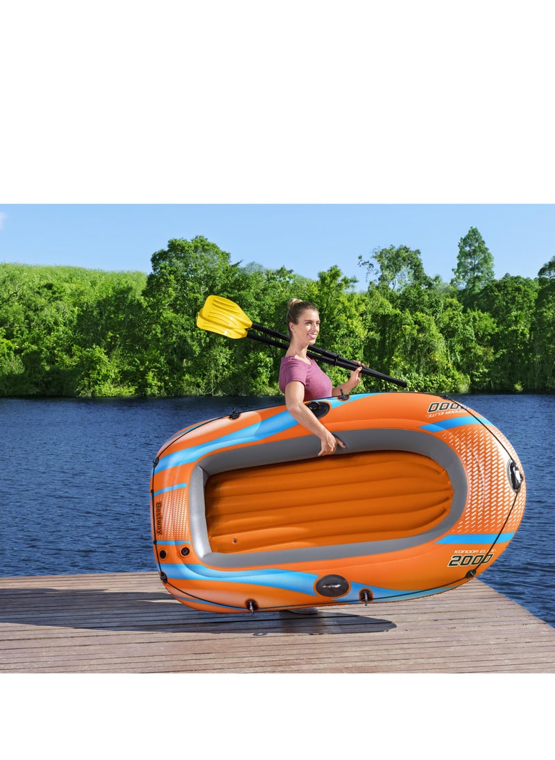 Bestway - Candor Inflatable Swimming Boat with Oars and Comfortable Seats - Practical and Safe Design for Lakes and Rivers 26-61141 - Image 1