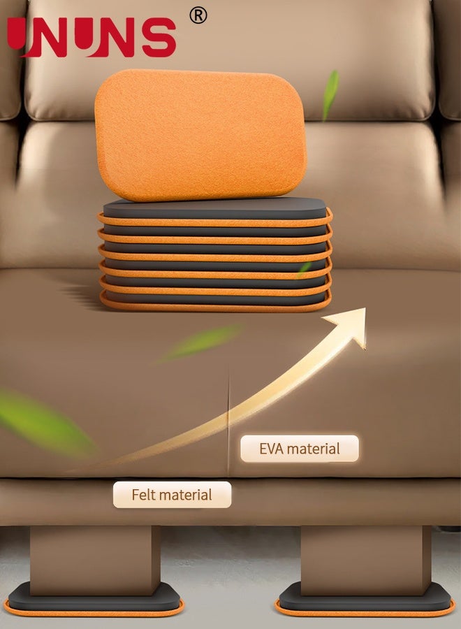 UNUNS 4 PCS Furniture Sliders/Furniture Feet Pads,Furniture Movers,Oval Moving Pads,Reusable Protectors,Oval Reusable Furniture Slider with Extra Thick Design for  Sofa,Bed,Table,Desk,Hardwood Floors,24x14.5x1.85cm - Image 3