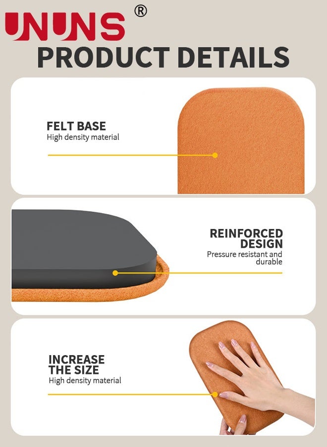 UNUNS 4 PCS Furniture Sliders/Furniture Feet Pads,Furniture Movers,Oval Moving Pads,Reusable Protectors,Oval Reusable Furniture Slider with Extra Thick Design for  Sofa,Bed,Table,Desk,Hardwood Floors,24x14.5x1.85cm - Image 4