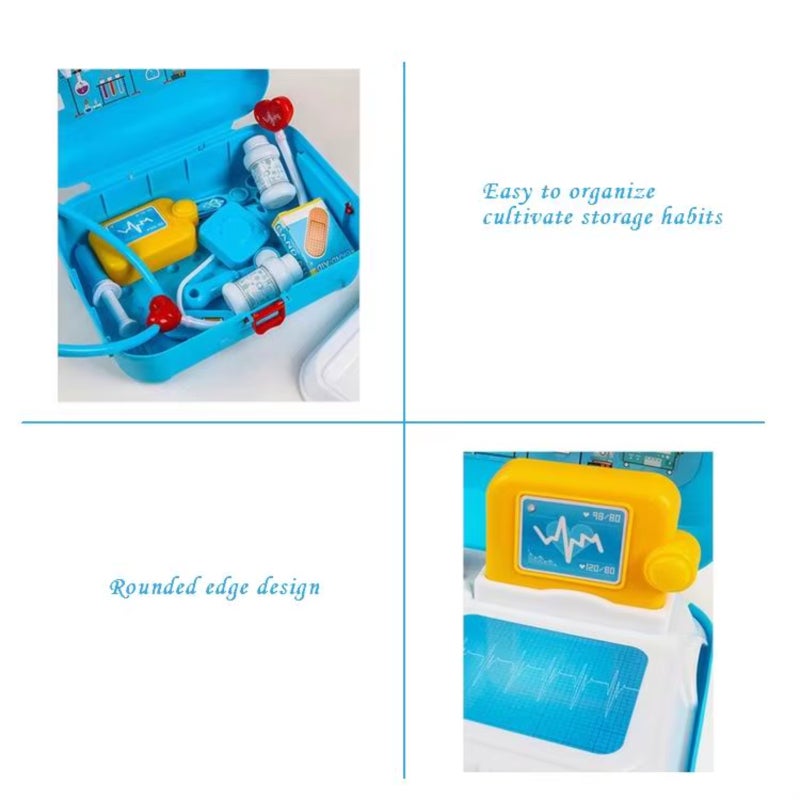 Doctor Toy Set: Blue 11.02 X 6.69 X 2.36 In 1.03 Lb Backpack Storage - Interactive Play Pretend Play for Toddlers Age 1 - Image 4