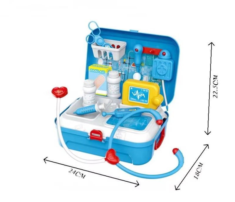 Doctor Toy Set: Blue 11.02 X 6.69 X 2.36 In 1.03 Lb Backpack Storage - Interactive Play Pretend Play for Toddlers Age 1 - Image 5