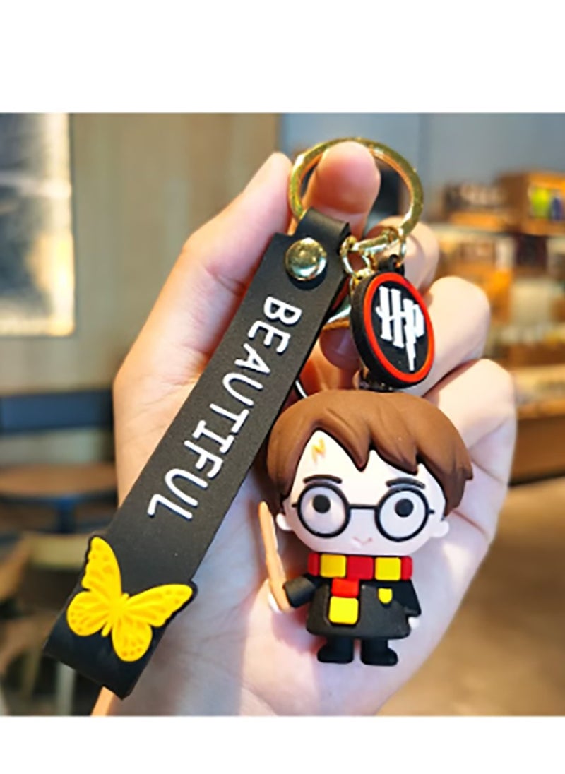 Harry Potter - Harry Potter With Magic Wand Keychain Black - Image 1