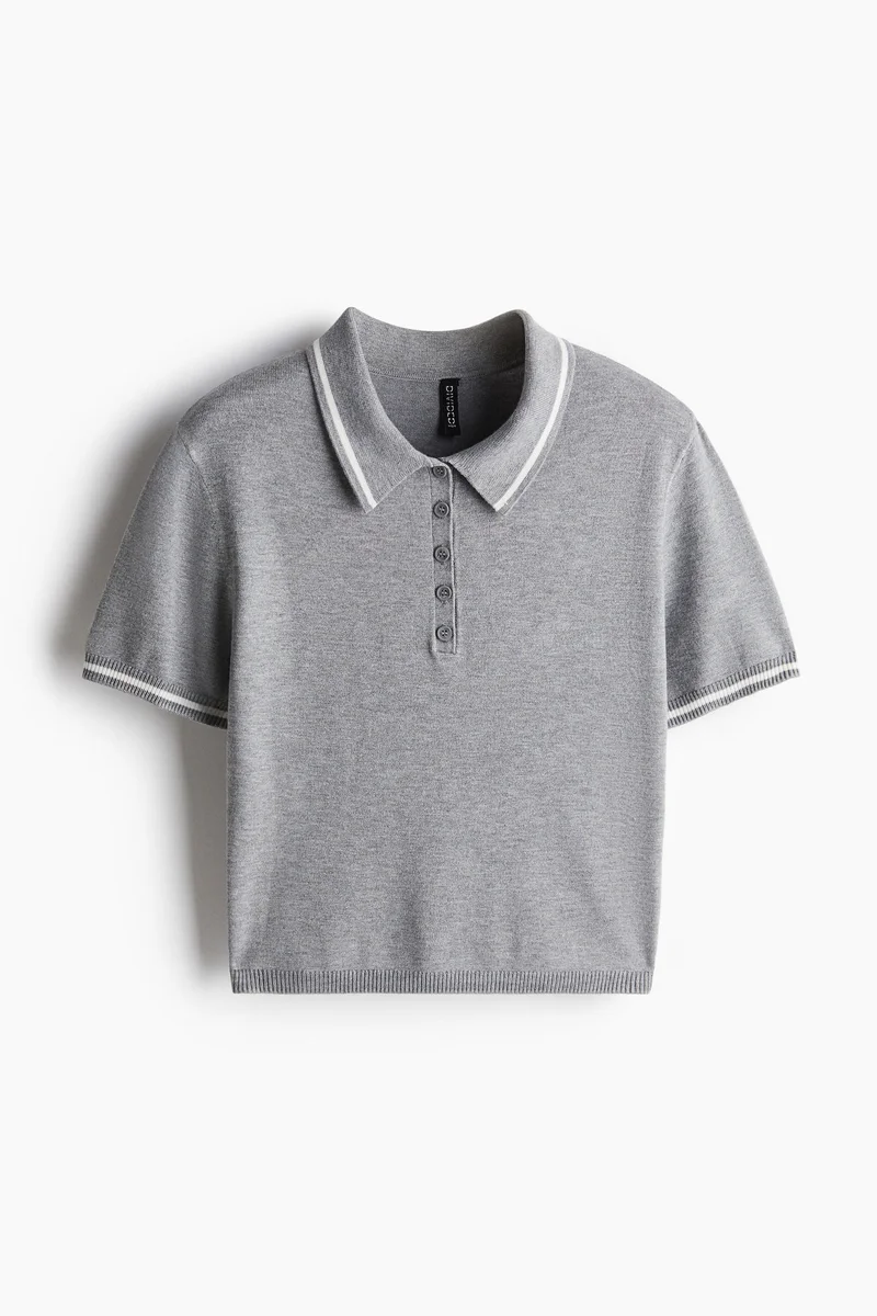 H&M Fine-knit polo shirt