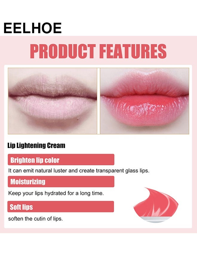EELHOE Lip Lightening Cream - Moisturizing Natural Lip Repair Chapstick Lip Stain - Reduce Dullness Reduce Lipwrinkles For Dry Cracked And Dark Lips - Image 4