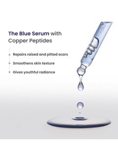 RE' EQUIL RE' EQUIL Pitstop Blue Copper Peptide Serum, Repairs Acne Scars & Pitted Marks, Evens Skin Tone & Reduces Blemishes, For All Skin Types, 25 Ml  - Image 3