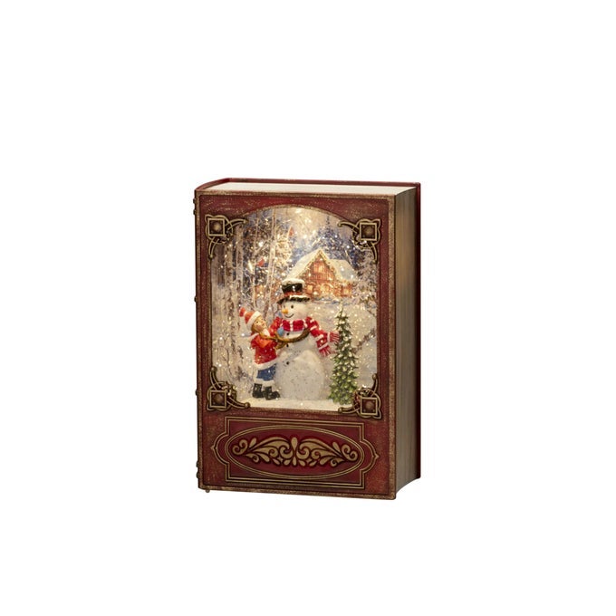 CHRISTMAS DECORATIONS LED SNOW GLOBE LANTERN CHRISTMAS SNOWMENINDOOR 5 HOUR TIMERBATTERY OPERATED 3XAA 15V EXCLCHRISTMAS LANTERN 1 WARM WHITE DIODES ONE SIZE 4273550RED