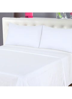 Generic 2-Piece Single Bed Sheet Set: Classic White Elegance  - Image 1