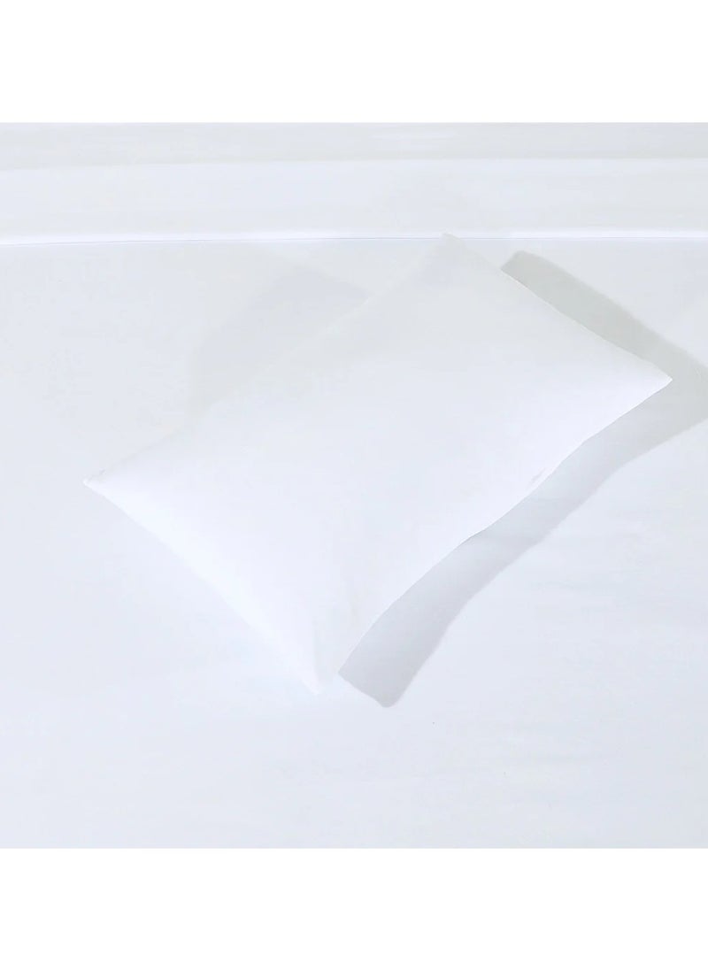 Generic 2-Piece Single Bed Sheet Set: Classic White Elegance  - Image 3